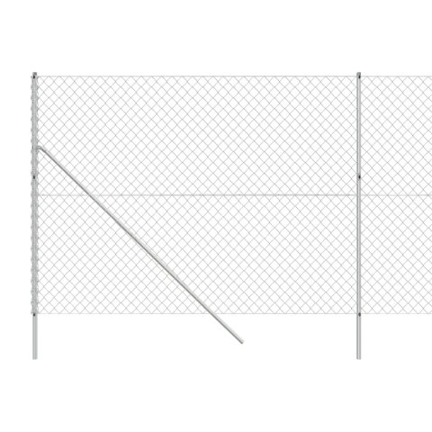 Ogrodzenie z siatki, srebrne, 1,6x25 m