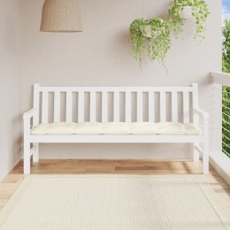 Poduszka na ławkę ogrodową, kremowa 180x50x7 cm, tkanina Oxford