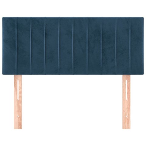 Zagłówek do łóżka, ciemnoniebieski, 80x5x78/88 cm, aksamit