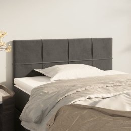Zagłówek do łóżka, ciemnoszary, 80x5x78/88 cm, aksamit