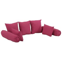 7-częściowy zestaw poduszek dekoracyjnych, różowy, tkanina