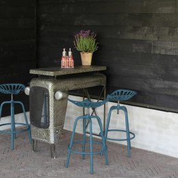 Esschert Design Stołek barowy w formie siedziska z traktora, niebieski