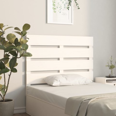 Wezgłowie łóżka, białe, 90x3x80 cm, lite drewno sosnowe