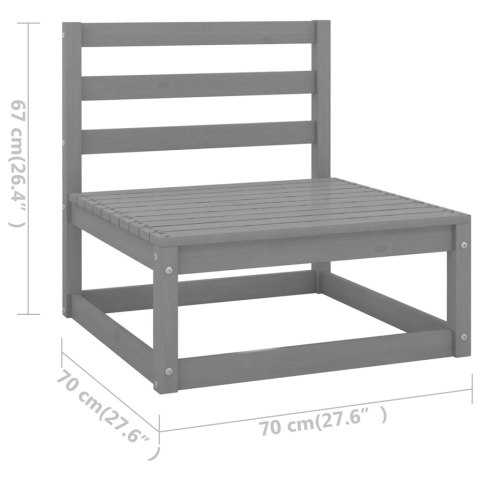 4-osobowa sofa ogrodowa z poduszkami, lite drewno sosnowe