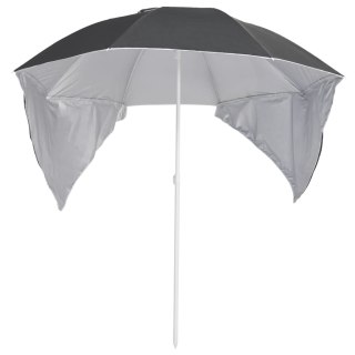 Parasol plażowy ze ściankami bocznymi, antracytowy, 215 cm