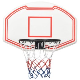 Tablica z koszem do koszykówki, biała, 90x60x2 cm, polietylen