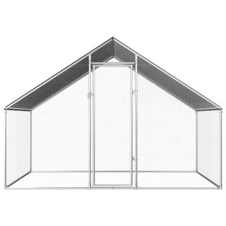 Klatka zewnętrzna dla kurcząt, 2,75x2x1,92 m, stal galwanizowana