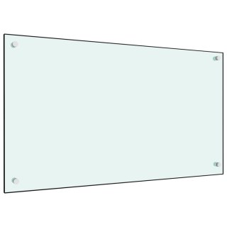 Panel ochronny do kuchni, biały, 90x50 cm, szkło hartowane