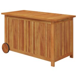 Ogrodowy pojemnik na kółkach, 90x50x58 cm, lite drewno akacjowe
