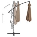 Parasol wiszący z aluminiowym słupkiem, 300 cm, kolor taupe