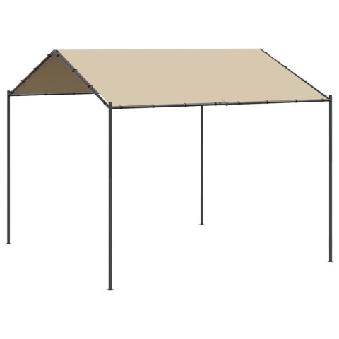 Baldachim ogrodowy, beżowy, 3x3 m, stal i tkanina