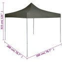Profesjonalny, składany namiot imprezowy, 2x2 m, stal, antracyt