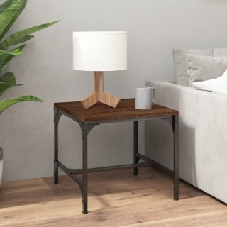 Stolik boczny, brązowy dąb, 40x40x35 cm materiał drewnopochodny