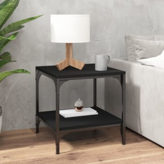 Stolik boczny, czarny, 40x40x40 cm, materiał drewnopochodny