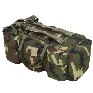 Torba wojskowa 3-w-1, worek w stylu militarnym, 90 L, moro