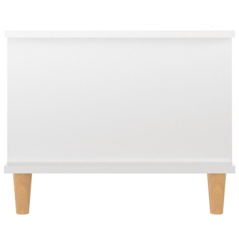 Stolik kawowy, biały o wysokim połysku, 90x50x40 cm