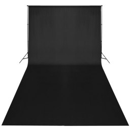 Tło fotograficzne, bawełna, 300 x 300 cm, czarne