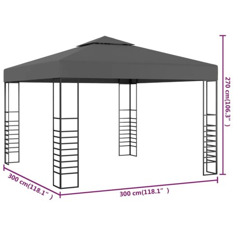 Namiot ogrodowy, 3 x 3 m, antracytowy