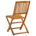 Składane krzesła ogrodowe, 4 szt., lite drewno akacjowe