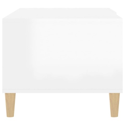 Stolik kawowy, biały z połyskiem, 89,5x50x40 cm