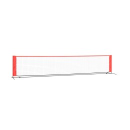 Siatka do tenisa, czarno-czerwona, 500x100x87 cm, poliester
