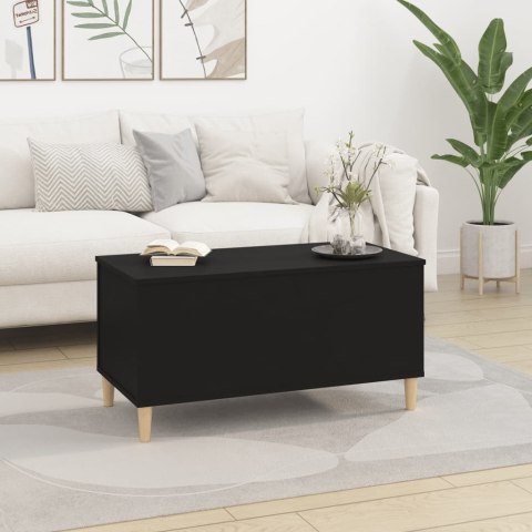 Stolik kawowy, czarny, 90x44,5x45 cm, materiał drewnopochodny