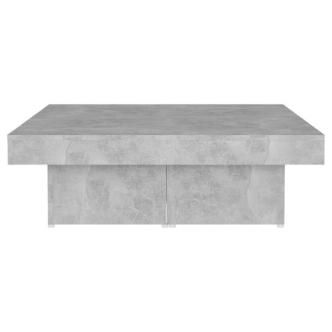 Stolik kawowy, szarość betonu, 90x90x28 cm, płyta wiórowa