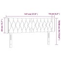 Zagłówek do łóżka z LED, zielony, 147x16x78/88 cm, tkanina