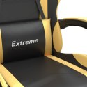 Fotel gamingowy, czarno-złoty, sztuczna skóra