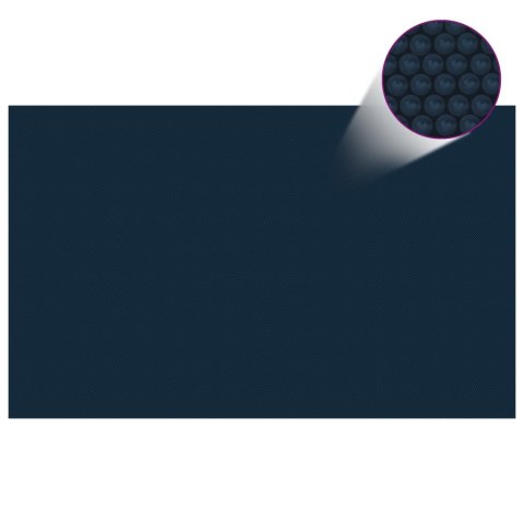 Pływająca pokrywa solarna z PE, 260x160 cm, czarno-niebieska