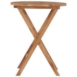 Składany stół ogrodowy, 60 cm, lite drewno tekowe
