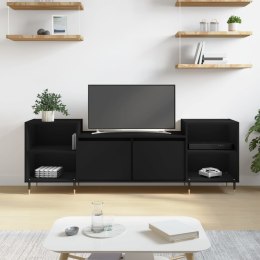 Szafka pod TV, czarna, 160x35x55 cm, materiał drewnopochodny
