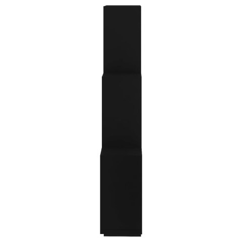 Półka ścienna w formie kostek, czarna, 78x15x93 cm, płyta