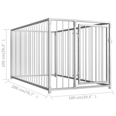 Kojec dla psa, 100 x 200 x 100 cm