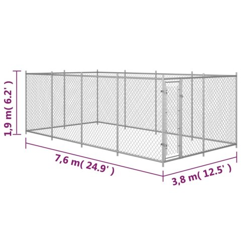 Kojec dla psa, 8 x 4 x 2 m