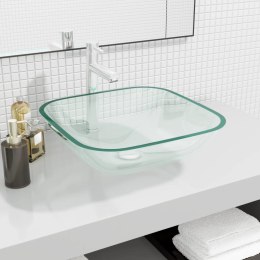 Umywalka z bezbarwnego szkła, 42x42x14 cm