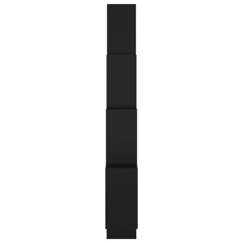 Półka ścienna w formie kostek, czarna, 90x15x119 cm, płyta