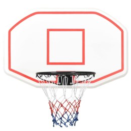 Tablica z koszem do koszykówki, biała, 109x71x3 cm, polietylen