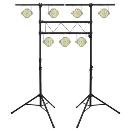 Statyw oświetleniowy, czarny, 238x115x(180-300) cm, stalowy