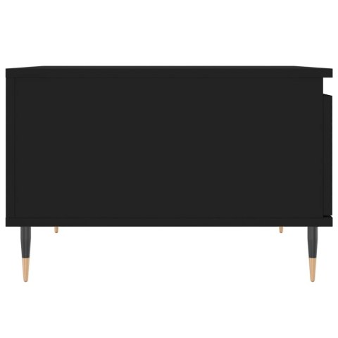 Stolik kawowy, czarny, 55x55x36,5 cm, materiał drewnopochodny