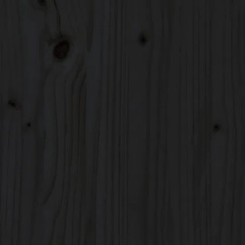 Stolik konsolowy, czarny, 75x35x75 cm, lite drewno sosnowe