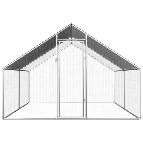 Klatka zewnętrzna dla kurcząt, 2,75x4x1,92 m, stal galwanizowana