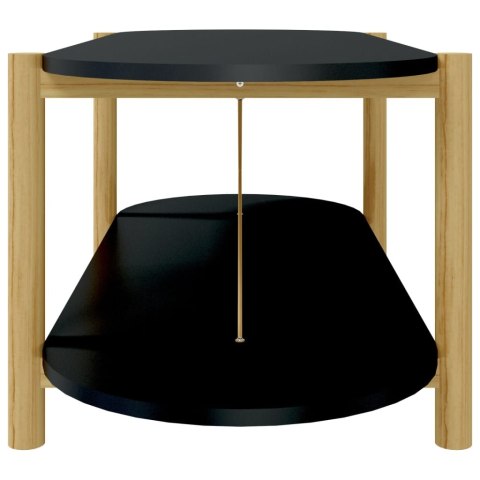 Stolik kawowy, czarny, 110x48x40 cm, materiał drewnopochodny