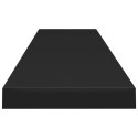 Półki ścienne, 2 szt., czarne, 120x23,5x3,8 cm, MDF