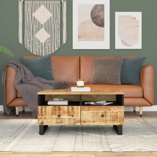 Stolik kawowy, 80x54x40 cm, mango i materiał drewnopochodny