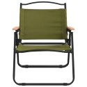 Krzesła turystyczne, 2 szt, zielone, 54x43x59cm, tkanina Oxford