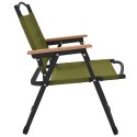 Krzesła turystyczne, 2 szt, zielone, 54x43x59cm, tkanina Oxford
