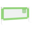 Barierka do łóżeczka dziecięcego, zielona, 180x25 cm, tkanina