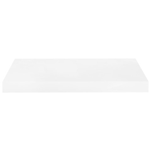 Półka ścienna, wysoki połysk, biała, 50x23x3,8 cm, MDF