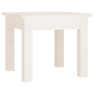 Stolik kawowy, biały, 35x35x30 cm, lite drewno sosnowe